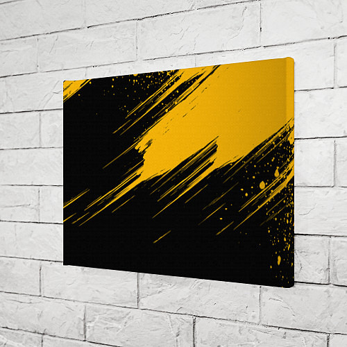 Картина прямоугольная Black and yellow grunge / 3D-принт – фото 3