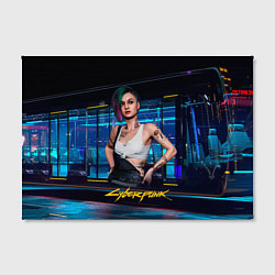 Холст прямоугольный Judy Джуди Cyberpunk 2077, цвет: 3D-принт — фото 2
