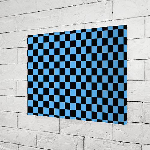 Картина прямоугольная Шахматная доска Синяя / 3D-принт – фото 3