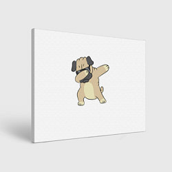 Картина прямоугольная Дэббинг дог мопс, Dabbing dog