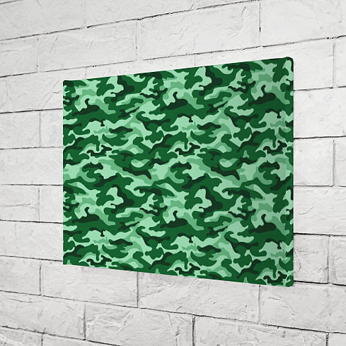 Картина прямоугольная Зеленый монохромный камуфляж / 3D-принт – фото 3