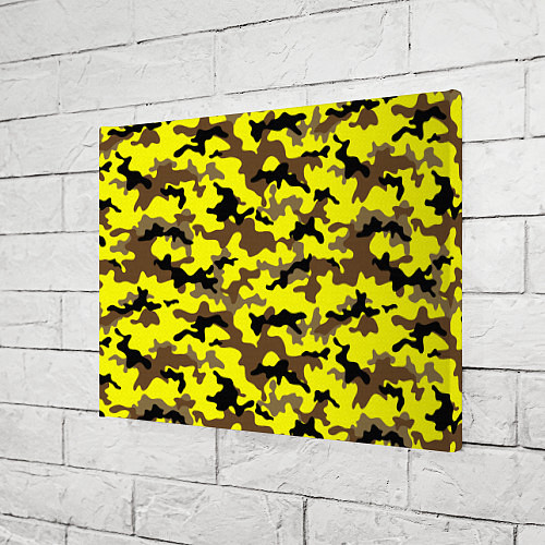 Картина прямоугольная Камуфляж Жёлто-Коричневый / 3D-принт – фото 3