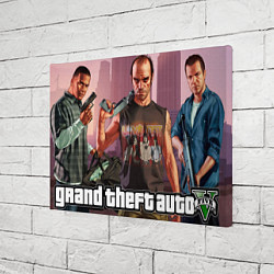 Холст прямоугольный GTA 5 Gangsters, цвет: 3D-принт — фото 2