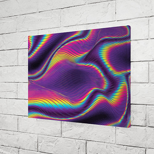 Картина прямоугольная Neon fashion pattern Wave / 3D-принт – фото 3