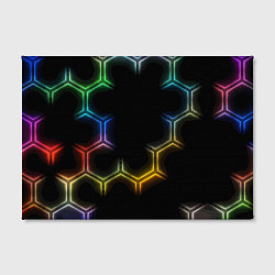 Холст прямоугольный Геометрический узор Neon, цвет: 3D-принт — фото 2