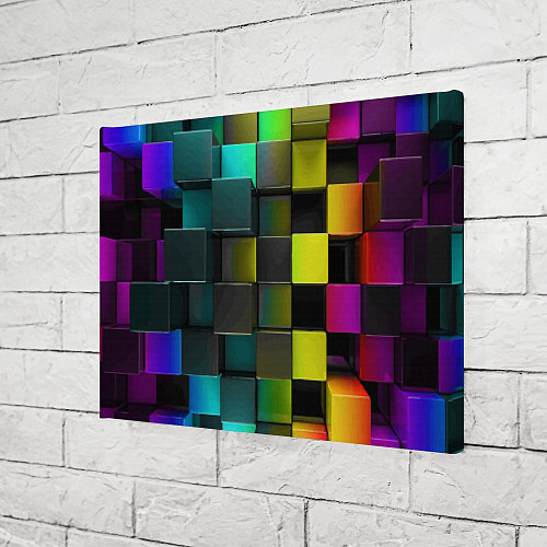 Картина прямоугольная Colored Geometric 3D pattern / 3D-принт – фото 3