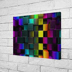 Холст прямоугольный Colored Geometric 3D pattern, цвет: 3D-принт — фото 2