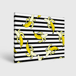 Холст прямоугольный Banana pattern Summer, цвет: 3D-принт
