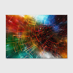 Холст прямоугольный Portal - Neon Space - туннель из энергетических па, цвет: 3D-принт — фото 2