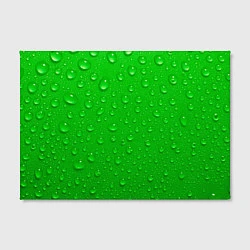 Холст прямоугольный Зеленый фон с росой, цвет: 3D-принт — фото 2