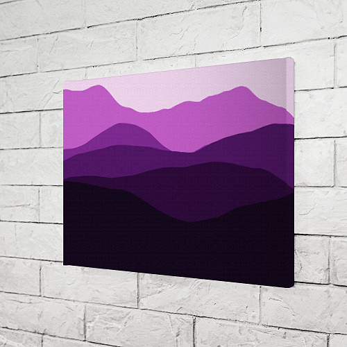 Картина прямоугольная Фиолетовый градиент горы абстракция / 3D-принт – фото 3