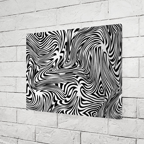 Картина прямоугольная Сумасшедшая зебра Абстрактный узор с извилистыми л / 3D-принт – фото 3
