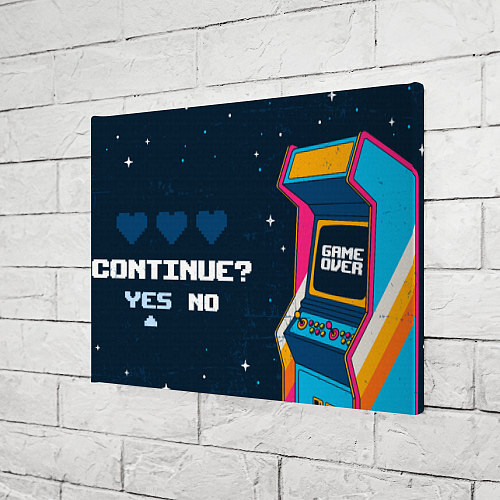 Картина прямоугольная Game Over игровой автомат Game Cabinet / 3D-принт – фото 3