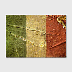 Холст прямоугольный Флаг Италии Мешковина Flag of Italy Burlap, цвет: 3D-принт — фото 2