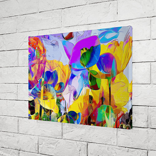 Картина прямоугольная Цветы Буйство красок Flowers Riot of colors / 3D-принт – фото 3