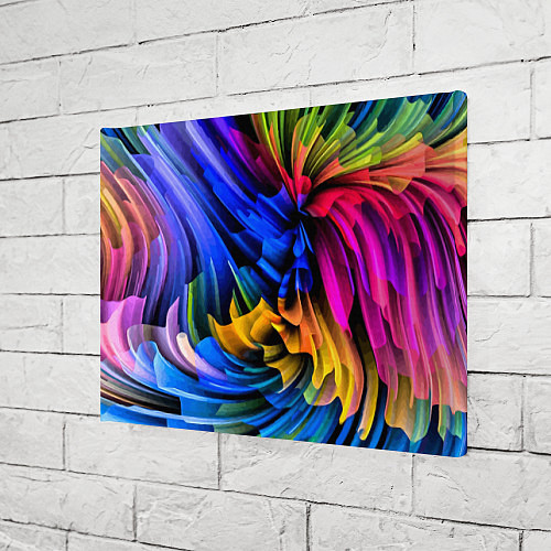 Картина прямоугольная Абстрактная неоновая композиция Abstract neon comp / 3D-принт – фото 3
