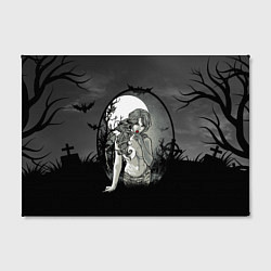 Холст прямоугольный Сексуальная девушка - зомби с чупа-чупсом, цвет: 3D-принт — фото 2