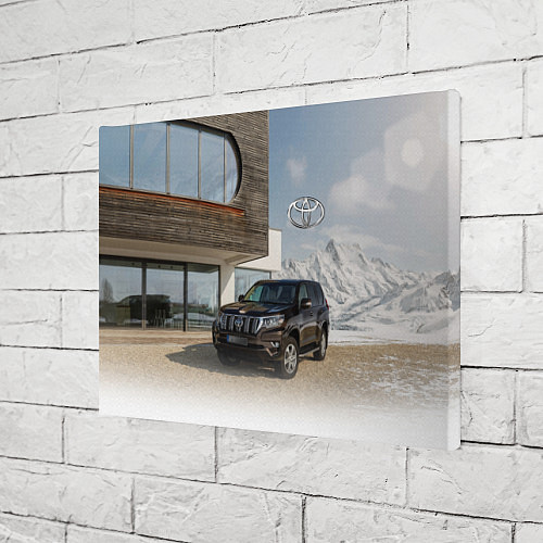 Картина прямоугольная Тoyota Land Cruiser Prado у горного коттеджа Mount / 3D-принт – фото 3