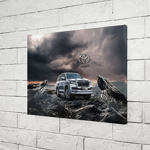 Картина прямоугольная Toyota Land Cruiser 200 среди скал / 3D-принт – фото 3