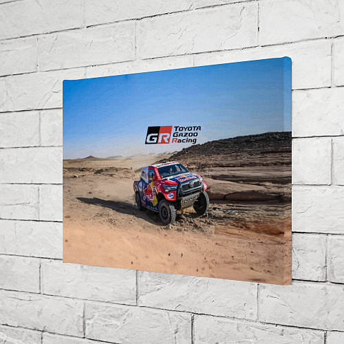 Картина прямоугольная Toyota Gazoo Racing Rally Desert Competition Ралли / 3D-принт – фото 3