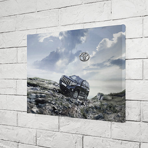 Картина прямоугольная Toyota Land Cruiser Prado на скальных камнях Mount / 3D-принт – фото 3