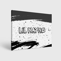 Холст прямоугольный Рэпер Lil Wayne в стиле граффити, цвет: 3D-принт