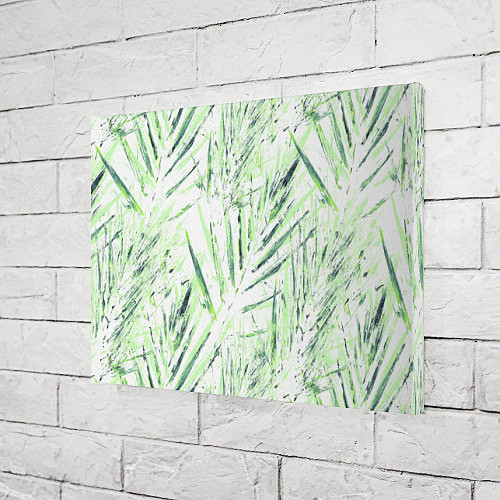 Картина прямоугольная Листья Пальмы Нарисованные Маслом / 3D-принт – фото 3