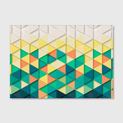 Холст прямоугольный Цветные объемные треугольники, цвет: 3D-принт — фото 2