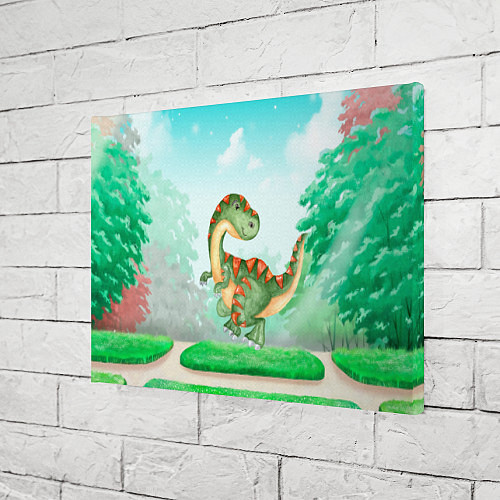 Картина прямоугольная Маленький Динозаврик / 3D-принт – фото 3