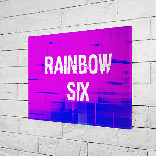 Картина прямоугольная Rainbow Six Glitch Text Effect / 3D-принт – фото 3