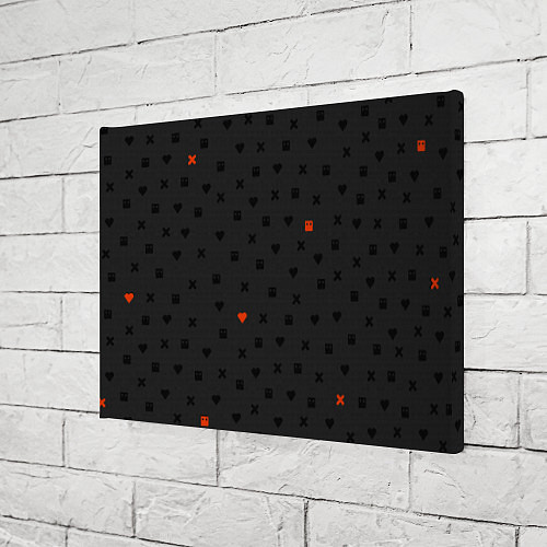 Картина прямоугольная Love Death and Robots black pattern / 3D-принт – фото 3