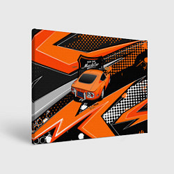 Холст прямоугольный Vintage Tron Ретро-автомобиль, цвет: 3D-принт