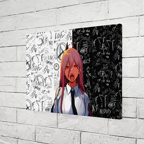 Картина прямоугольная ПАУЭР Демон Человек бензопила / 3D-принт – фото 3