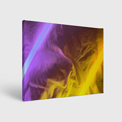 Холст прямоугольный Неоновые фонари на шёлковой поверхности - Фиолетов, цвет: 3D-принт