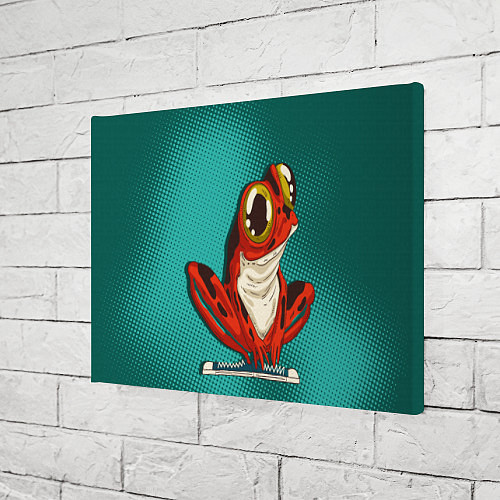 Картина прямоугольная Странная красная лягушка / 3D-принт – фото 3