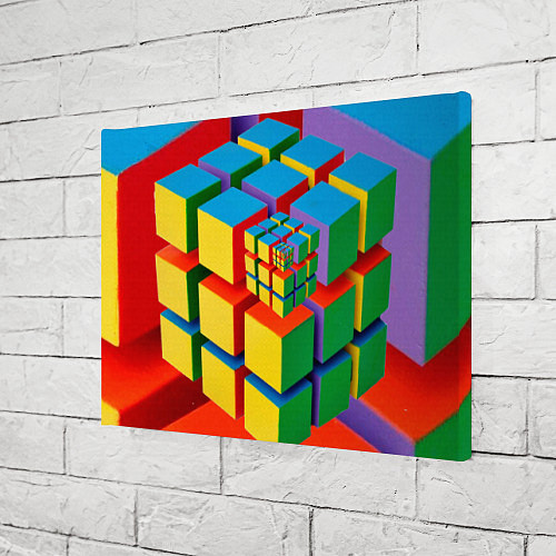Картина прямоугольная Цветные кубики КУБОКУБ / 3D-принт – фото 3