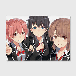 Холст прямоугольный Yui team OreGairu, цвет: 3D-принт — фото 2