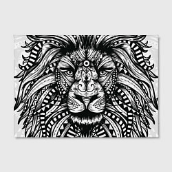 Холст прямоугольный Черно белый Африканский Лев Black and White Lion, цвет: 3D-принт — фото 2