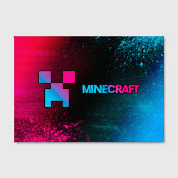 Холст прямоугольный Minecraft - Neon Gradient, цвет: 3D-принт — фото 2