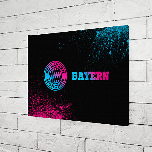 Картина прямоугольная Bayern - neon gradient: надпись и символ / 3D-принт – фото 3