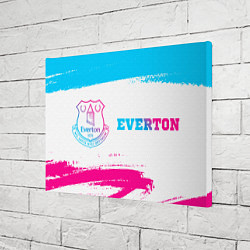 Холст прямоугольный Everton neon gradient style: надпись и символ, цвет: 3D-принт — фото 2