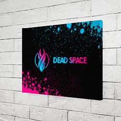 Холст прямоугольный Dead Space - neon gradient: надпись и символ, цвет: 3D-принт — фото 2