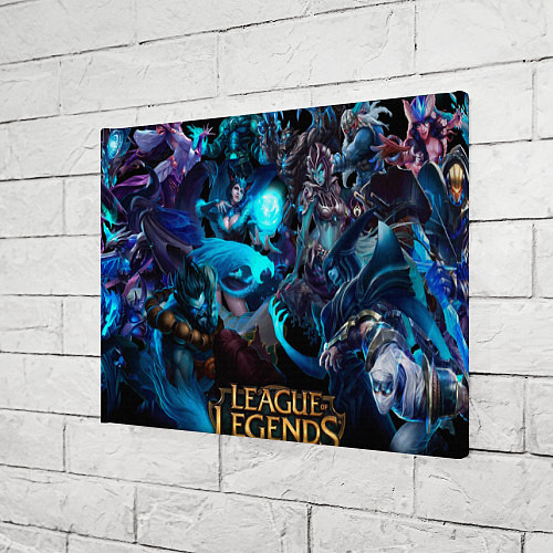 Картина прямоугольная Коллаж LoL - Legue of Legends / 3D-принт – фото 3