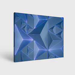 Холст прямоугольный Неоновая киберпанк броня - Синий, цвет: 3D-принт
