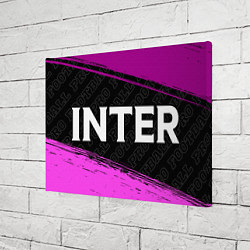 Холст прямоугольный Inter pro football: надпись и символ, цвет: 3D-принт — фото 2