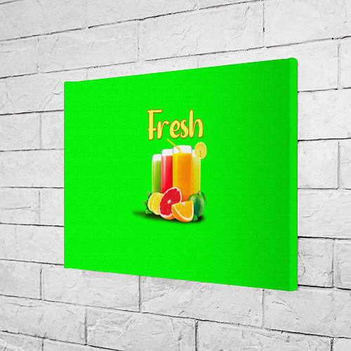 Картина прямоугольная Фруктовые соки Fresh / 3D-принт – фото 3