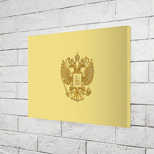 Картина прямоугольная Герб России - золото / 3D-принт – фото 3