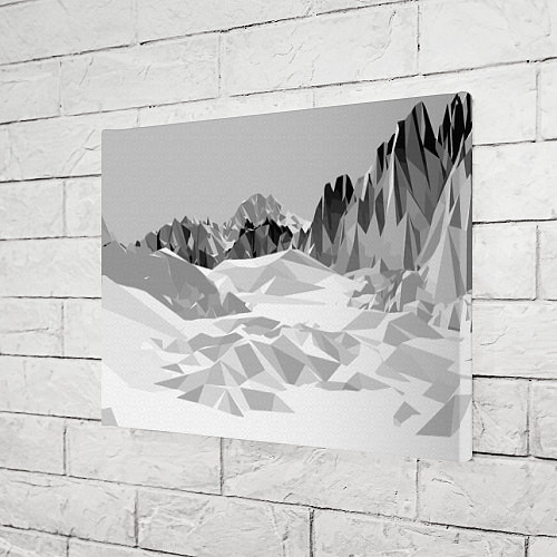 Картина прямоугольная Полигональные стилизованные горы - вершина / 3D-принт – фото 3