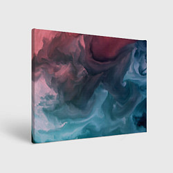 Холст прямоугольный Розовый и синий дым во тьме, цвет: 3D-принт