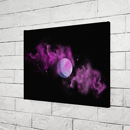 Картина прямоугольная Космическая Луна в дыму / 3D-принт – фото 3